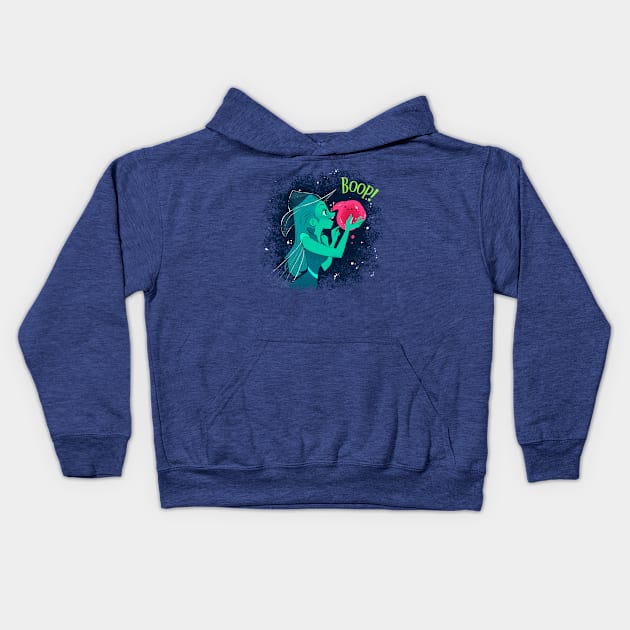 Bubble gum Witch Kids Hoodie by danicortesart